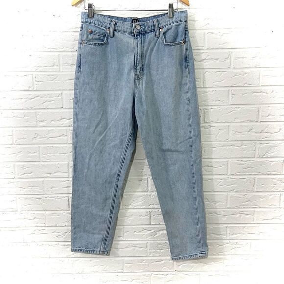 GAP Denim Mom Jeans High Waist Light Indigo Wash Size 10 - Picture 3 of 9